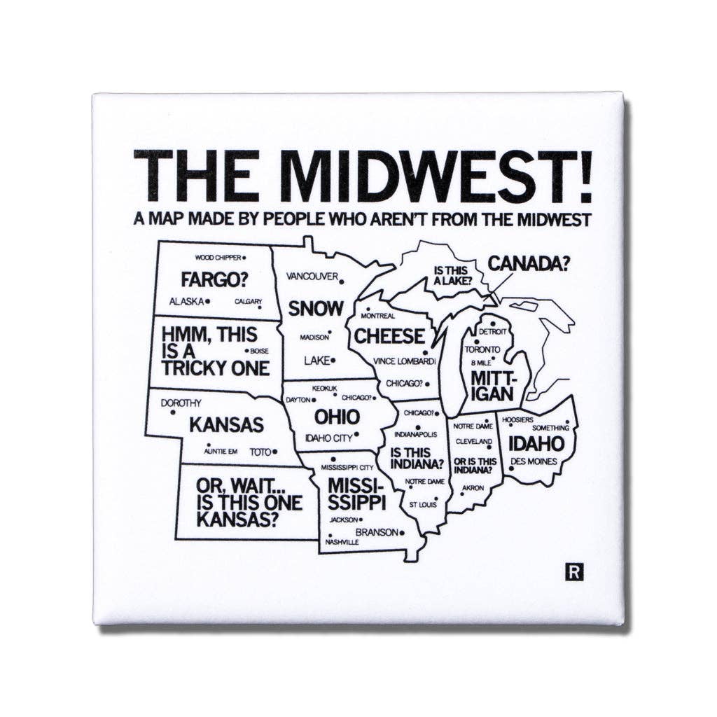 
                  
                    Midwest Map Metal Magnet
                  
                