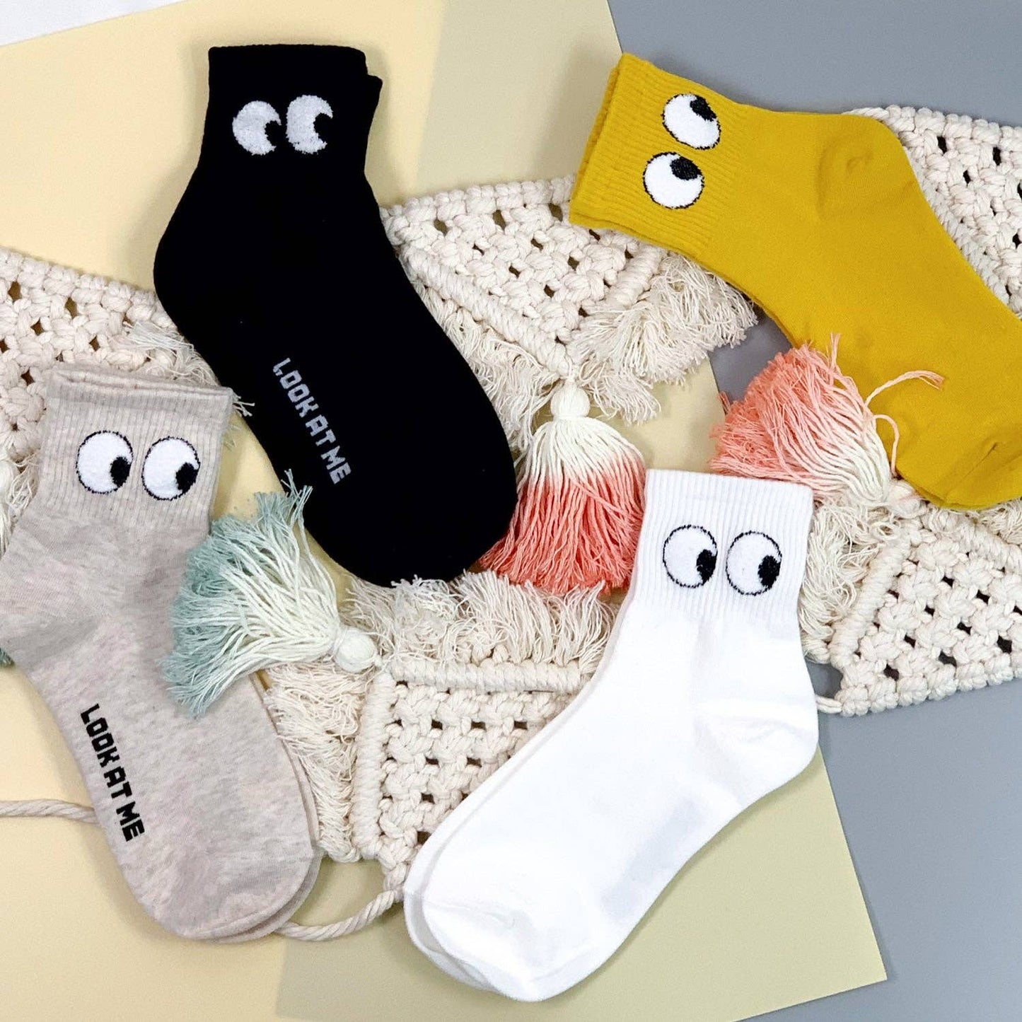 
                  
                    "Look At Me" High Ankle Socks
                  
                