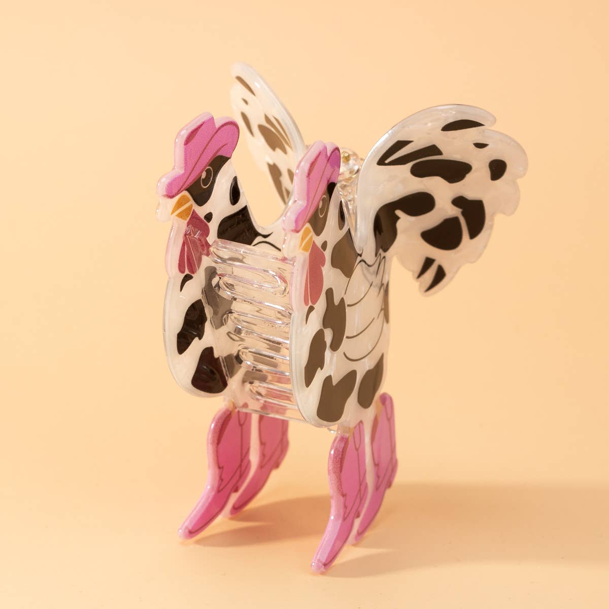
                  
                    Cow Print Western Rooster Hair Claw
                  
                