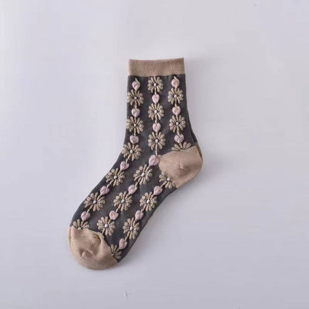 
                  
                    Embossed Cottagecore Socks
                  
                