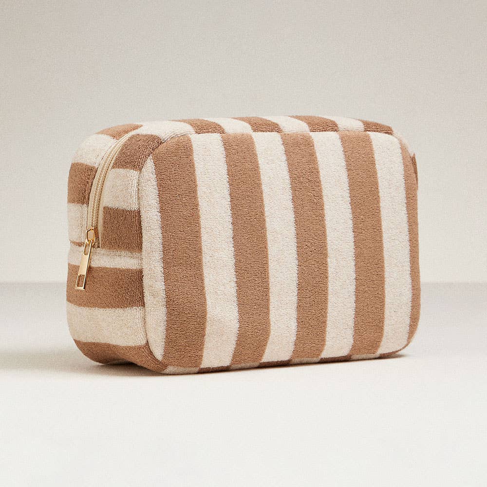 
                  
                    Cotton Terry Cabana Striped Zip Pouch
                  
                