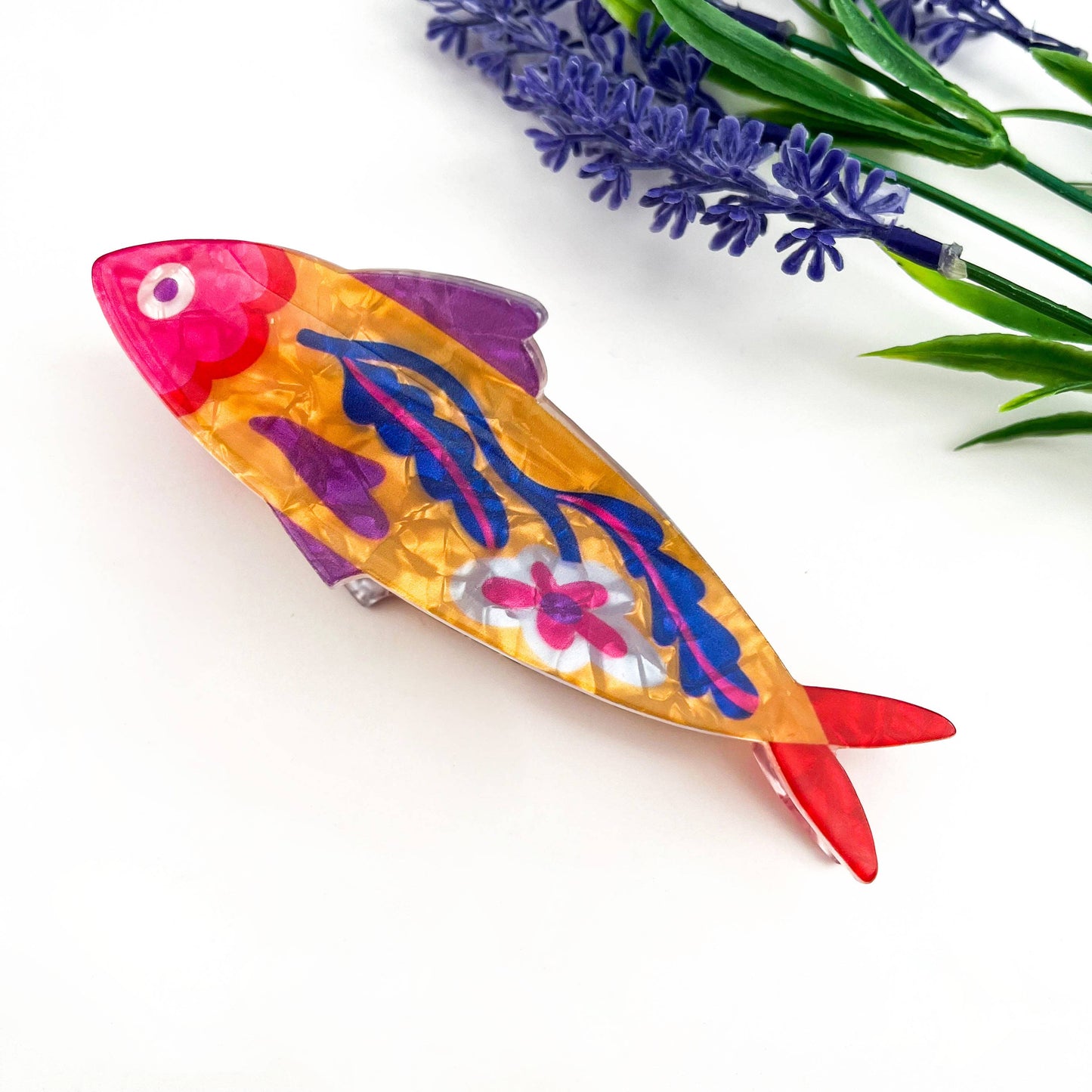 
                  
                    Floral Sardine Acetate Hair Claw
                  
                
