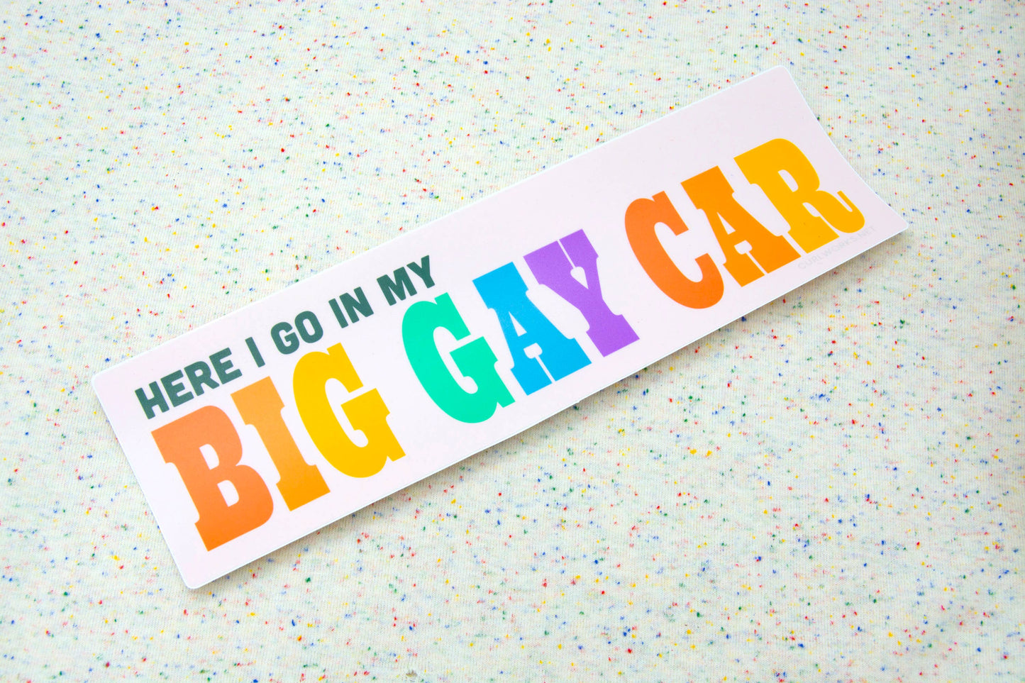 
                  
                    Here I go in my BIG GAY CAR - XL Vinyl Sticker
                  
                