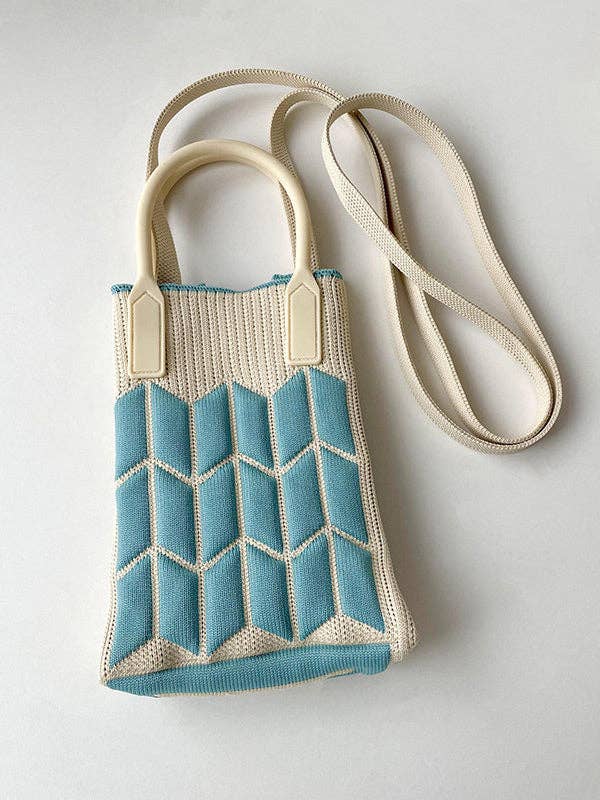 
                  
                    Geometric Knit Phone Sling Bag
                  
                