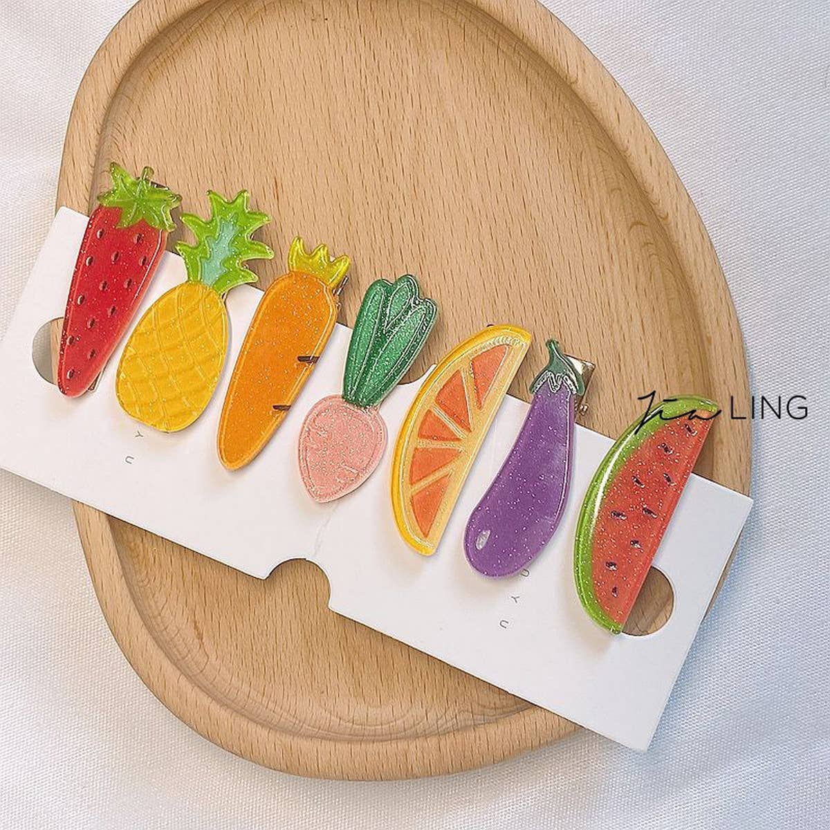 
                  
                    Acrylic Fruit + Veggie Duckbill Hair Clips
                  
                
