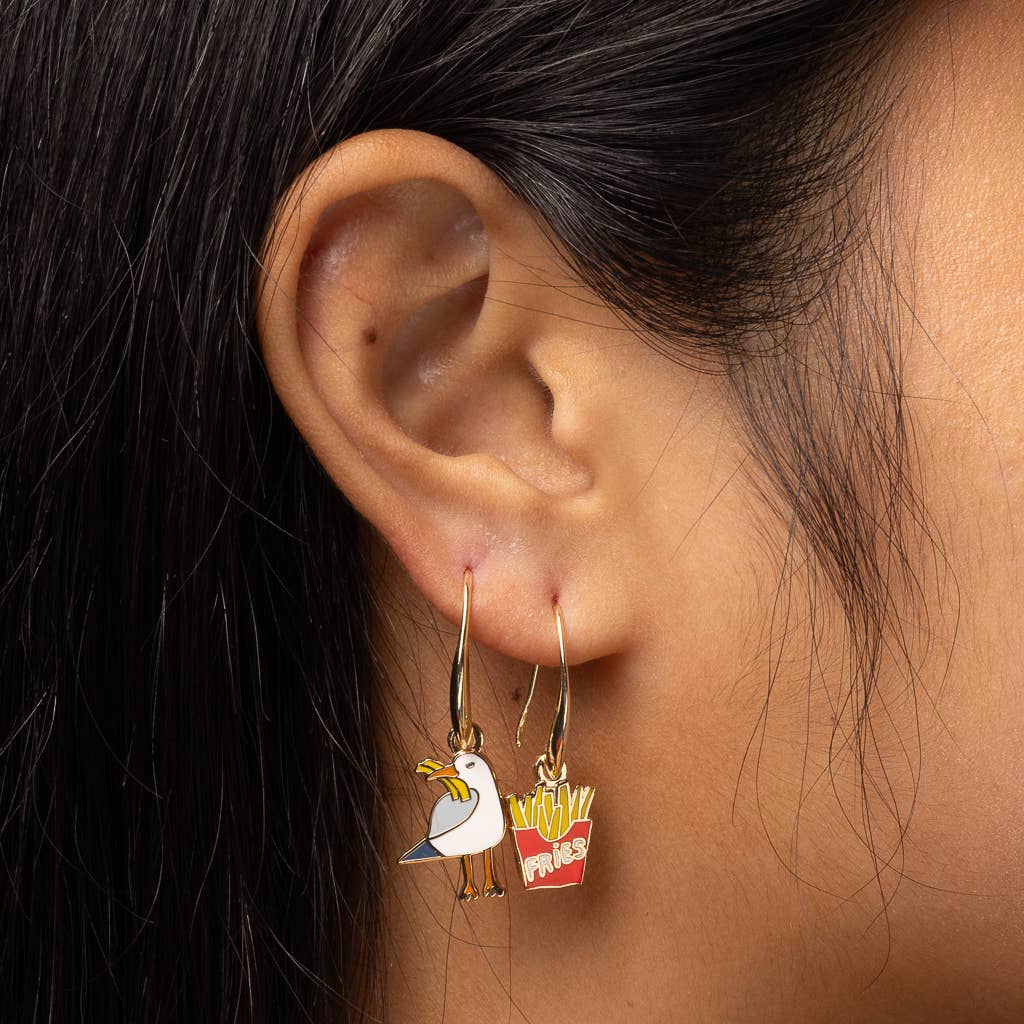 
                  
                    Seagull & French Fry Drop Earrings by Yellow Owl
                  
                