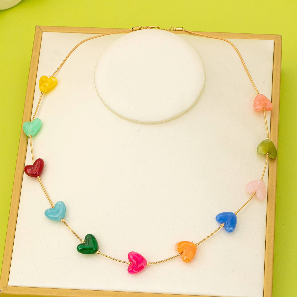 
                  
                    Colorful Hearts Beaded Station Necklace
                  
                