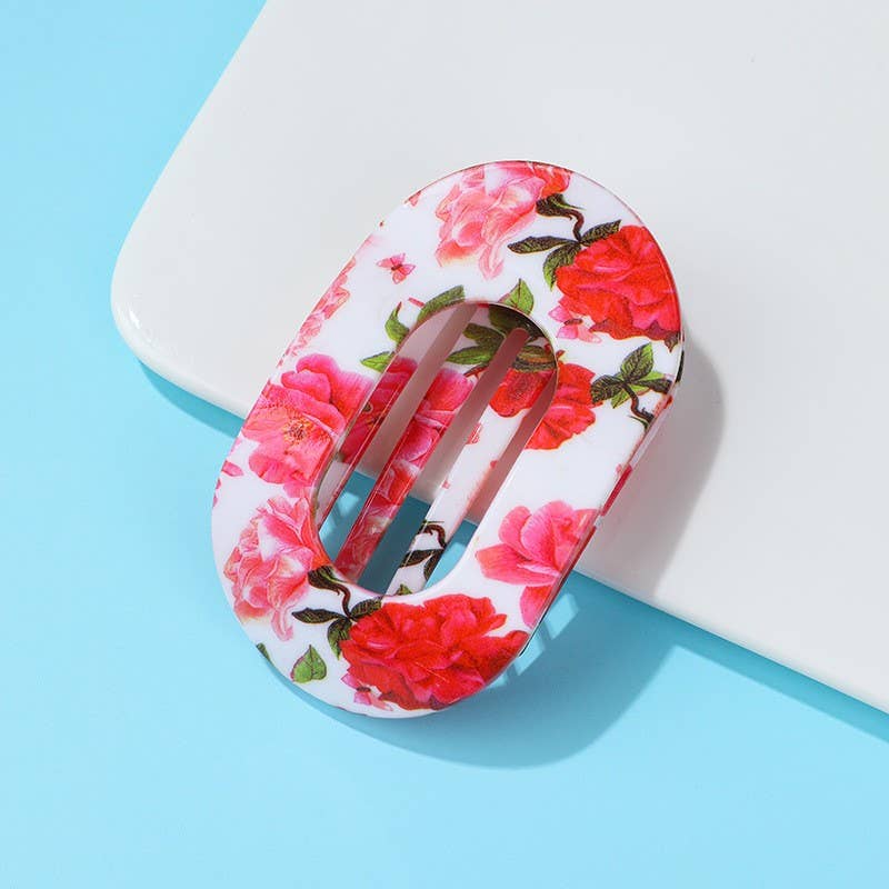 
                  
                    Printed Lay Flat Oval Hair Claws
                  
                