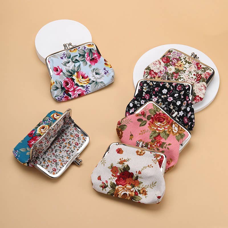 
                  
                    Floral Classic Kiss Lock Pouch
                  
                