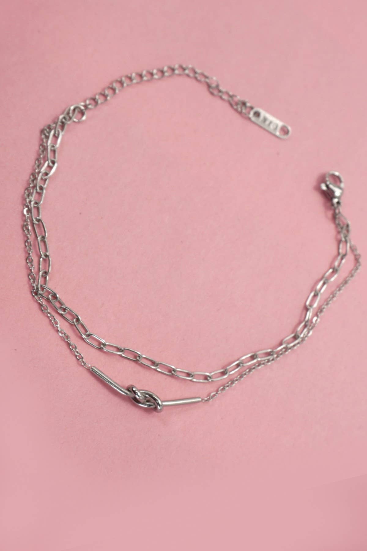 
                  
                    Silver Knot Two Chain Bracelet
                  
                
