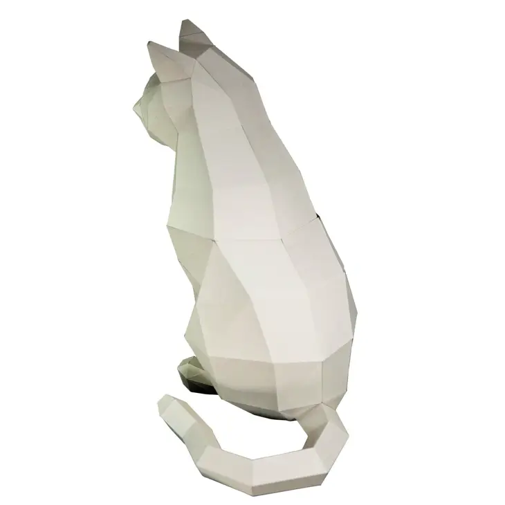 
                  
                    Back view of a sitting cat kirigami art for beginners
                  
                