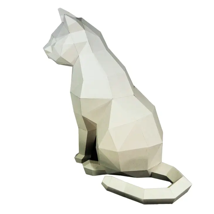 
                  
                    Side view of a sitting cat kirigami art for beginners lamp
                  
                