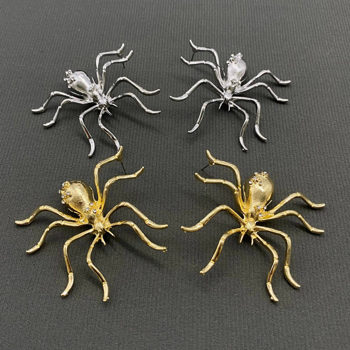 
                  
                    Oversized Creeping Spider Post Earrings
                  
                