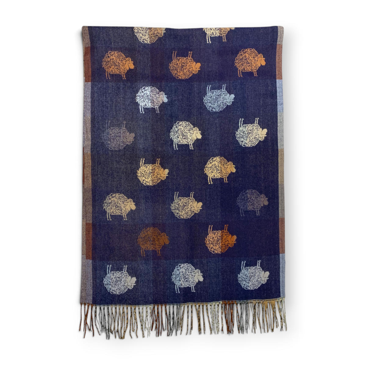 
                  
                    Sheep Reversible Wool Blend Winter Scarf
                  
                