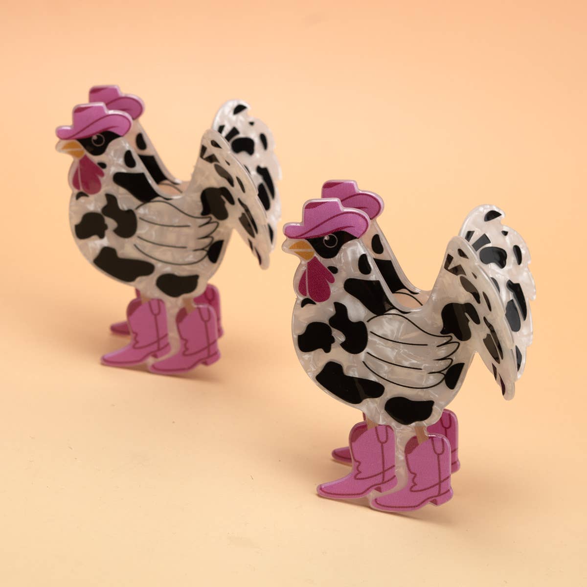 
                  
                    Cow Print Western Rooster Hair Claw
                  
                