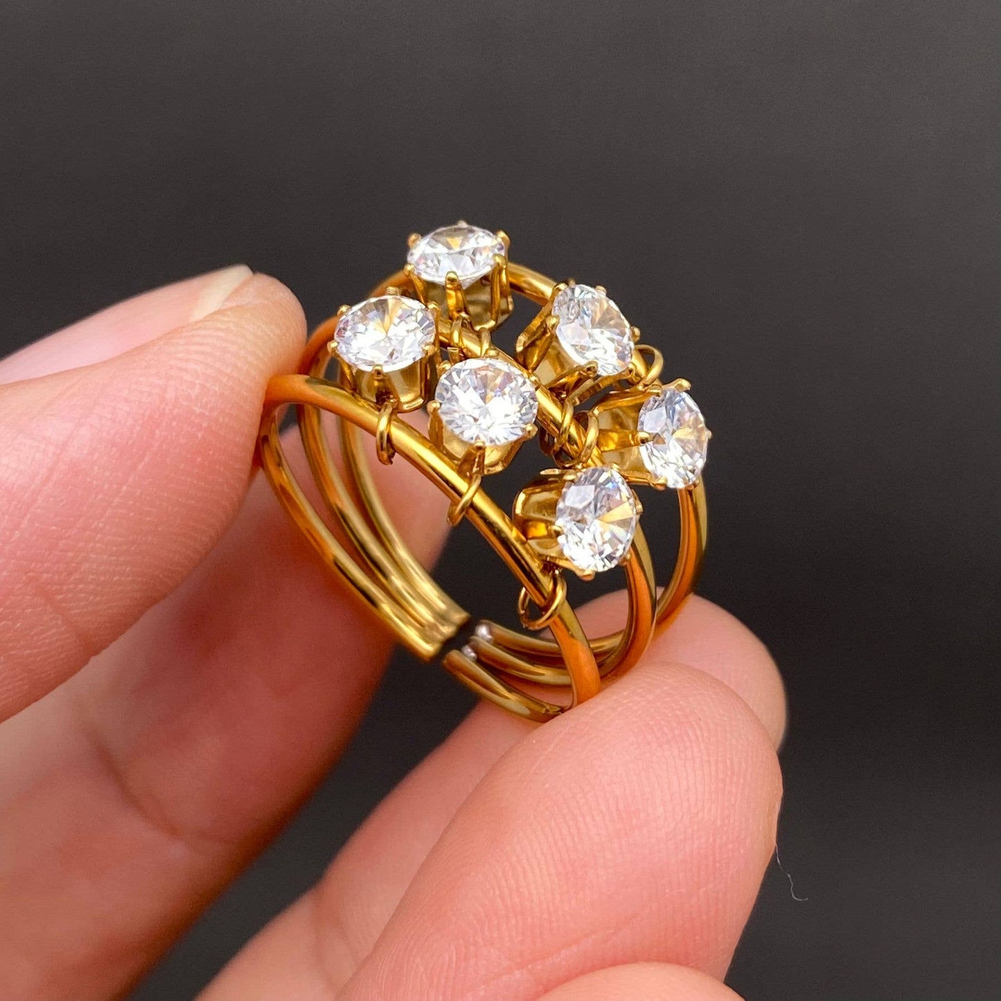 
                  
                    Bold Zircons Gold Plate Ring
                  
                