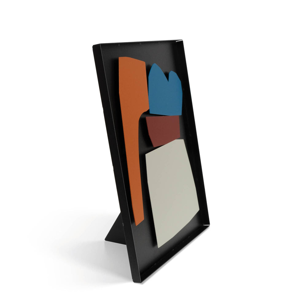 
                  
                    A magnetic metal Matisse inspired rearrangeable composition piece of art, with stand for upright display
                  
                
