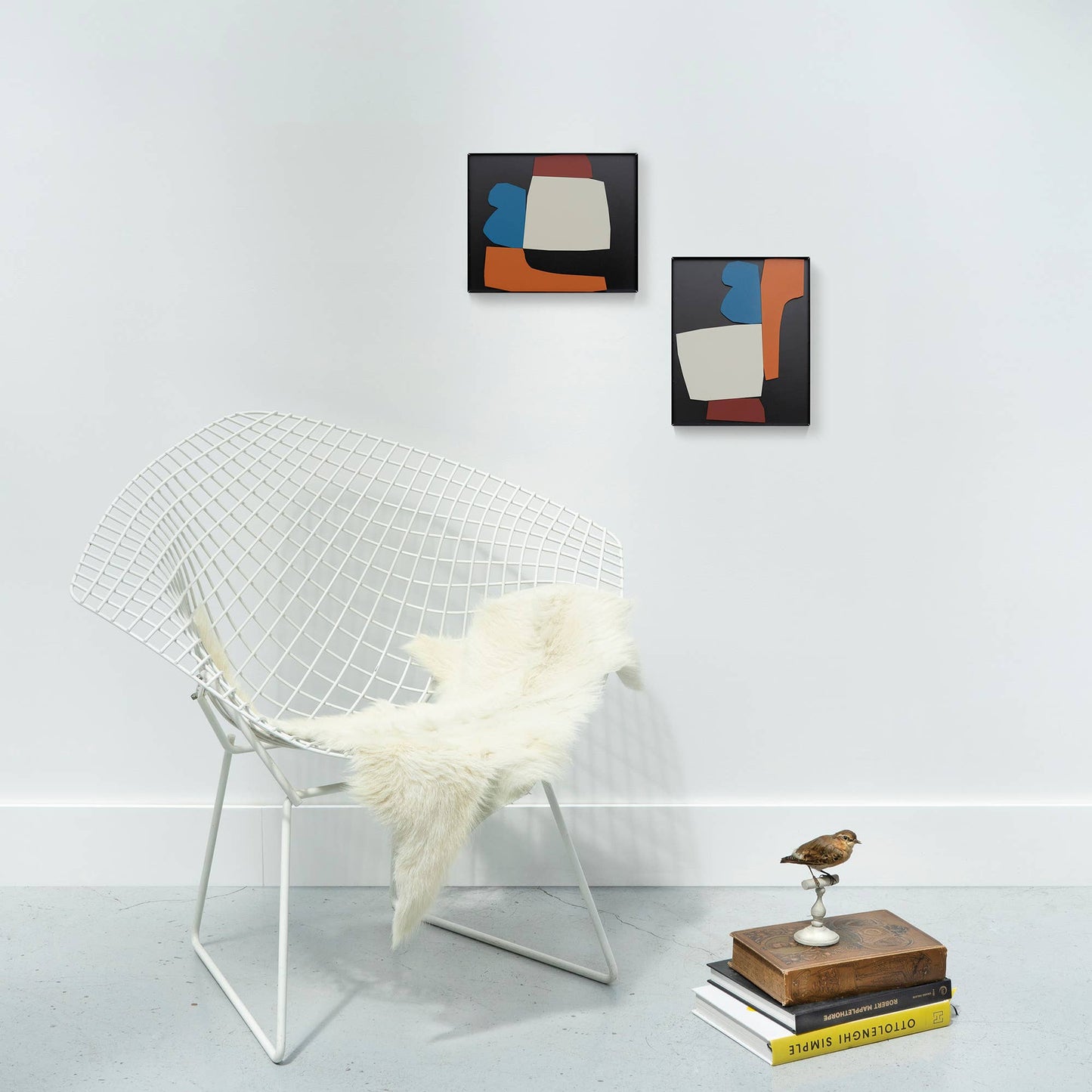 
                  
                    Two magnetic metal Matisse inspired rearrangeable art frames hanging on a wall
                  
                
