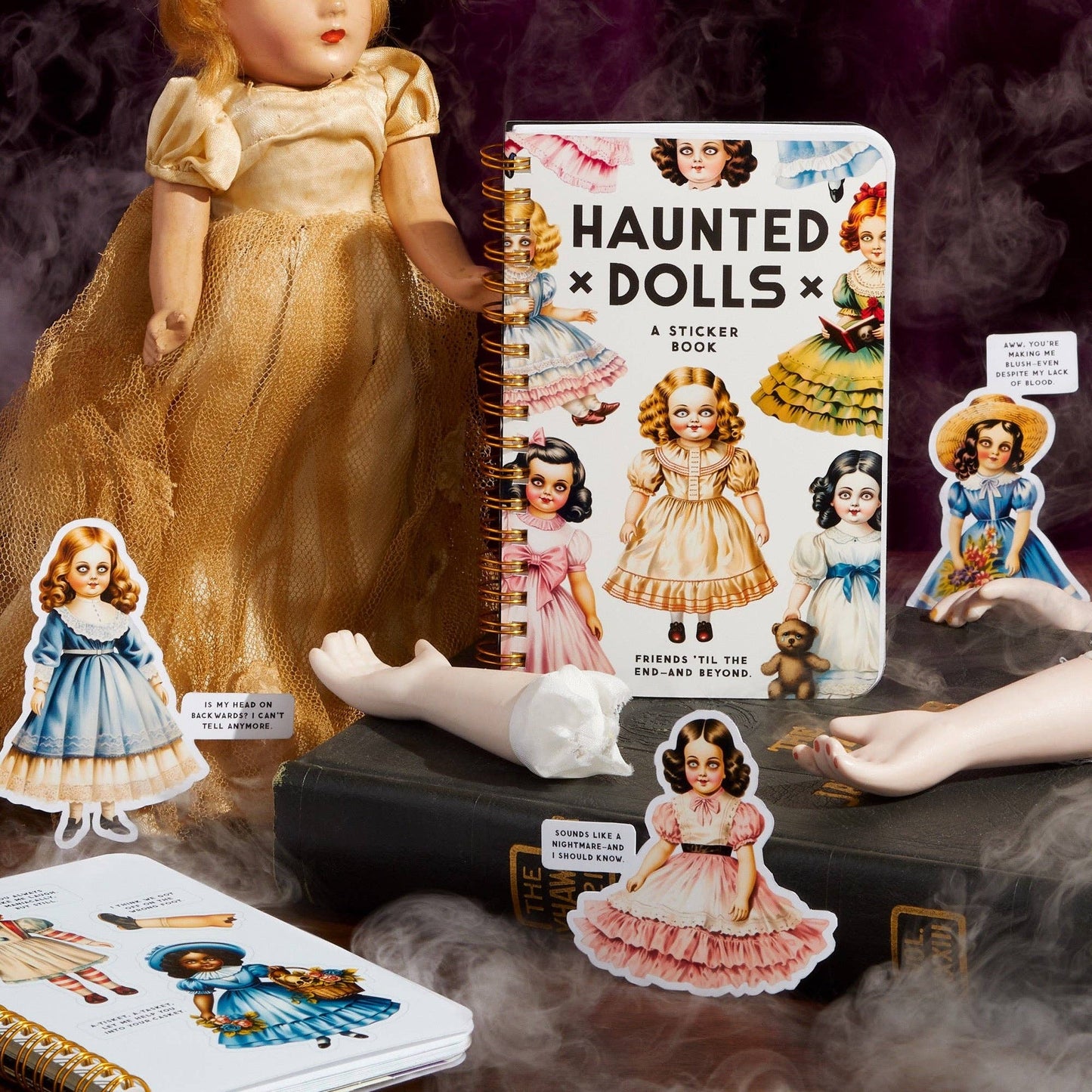 
                  
                    Haunted Dolls Sticker Book by Brass Monkey
                  
                