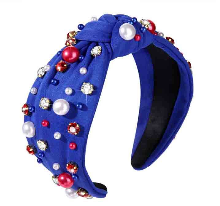 
                  
                    Pearl Studded Top Knot Headband
                  
                