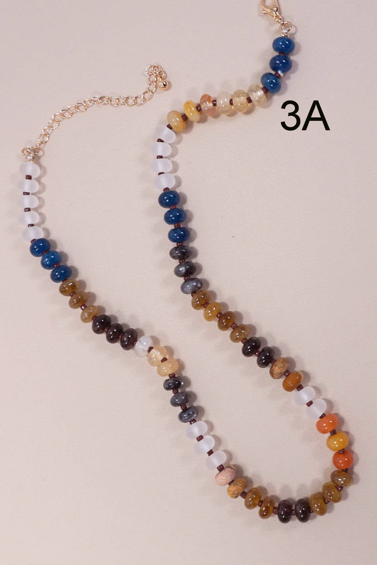 
                  
                    Agate Stone and Glass Beaded Necklace
                  
                