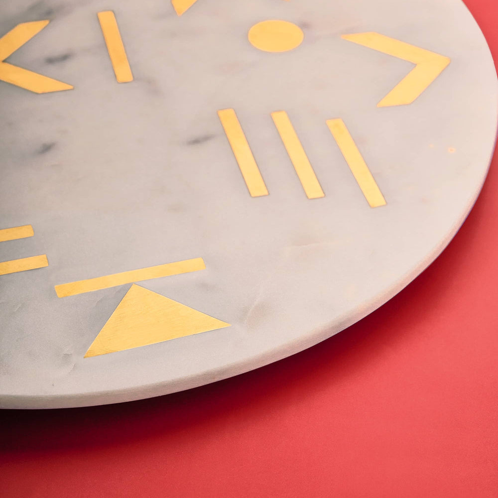 
                  
                    Olympia Marble 12" Cheese Board - Marble with Brass Inlay
                  
                