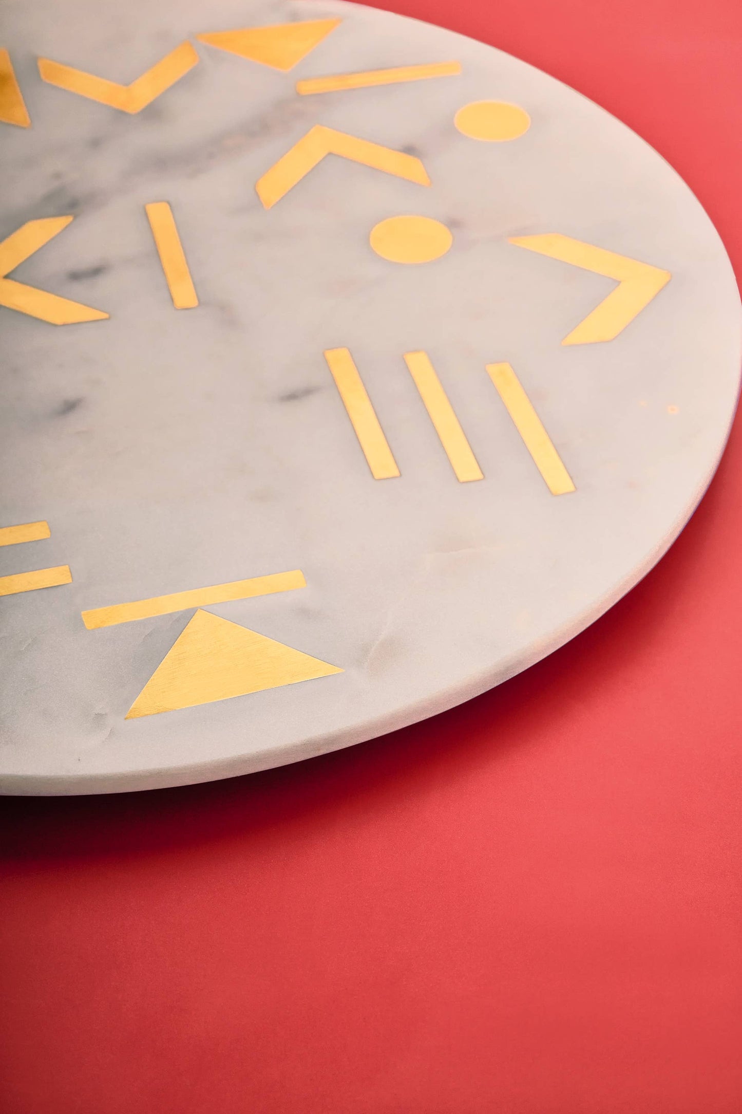 
                  
                    Olympia Marble 12" Cheese Board - Marble with Brass Inlay
                  
                
