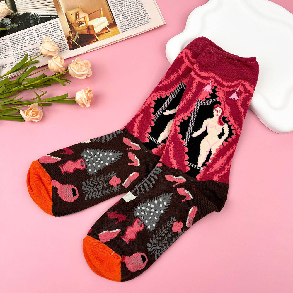 
                  
                    Oil Painting Illustrations Mid-Calf Socks
                  
                