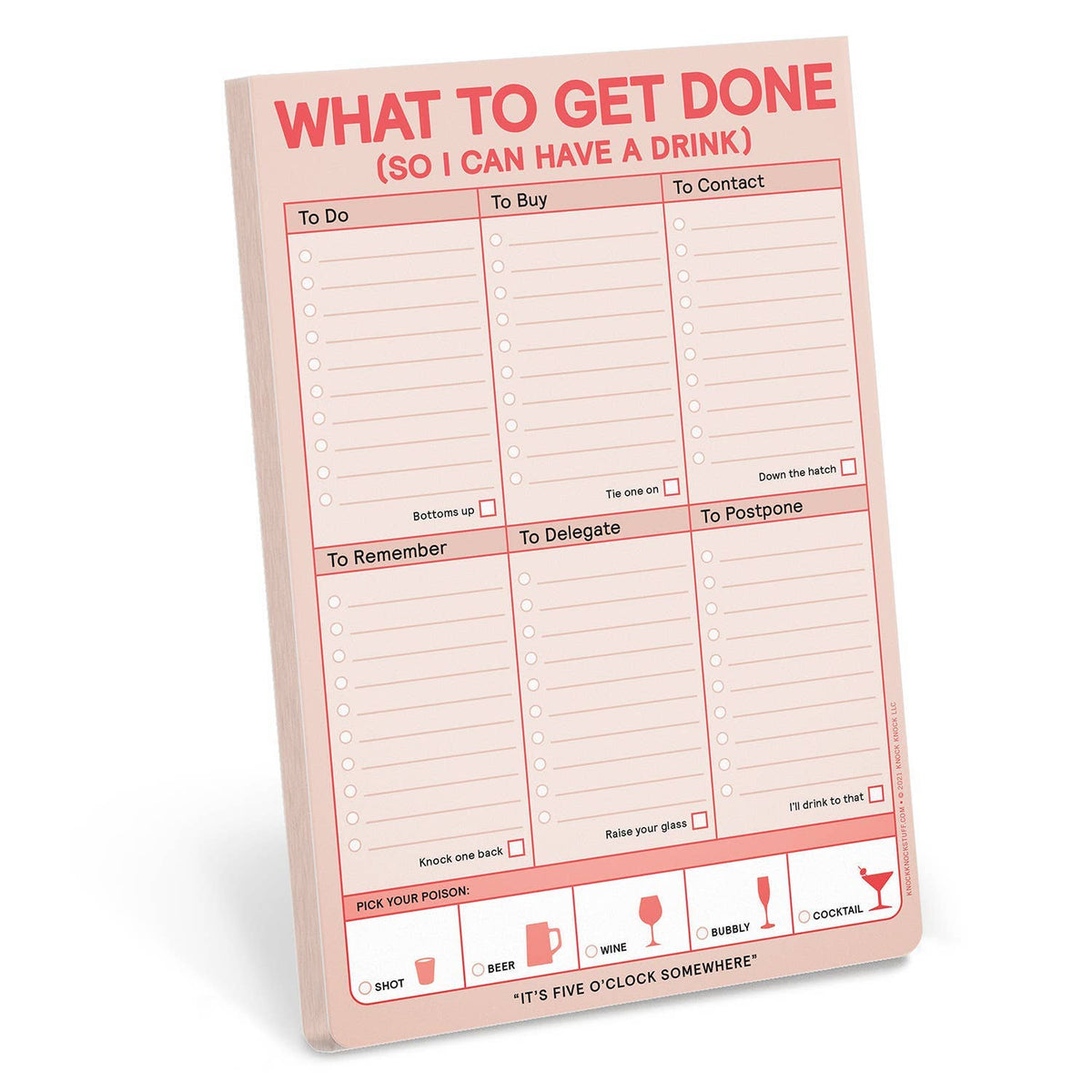 
                  
                    "What to Get Done So I Can Have a Drink" Notepad
                  
                