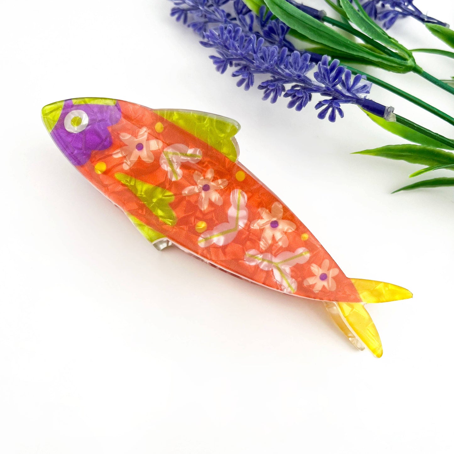 
                  
                    Floral Sardine Acetate Hair Claw
                  
                