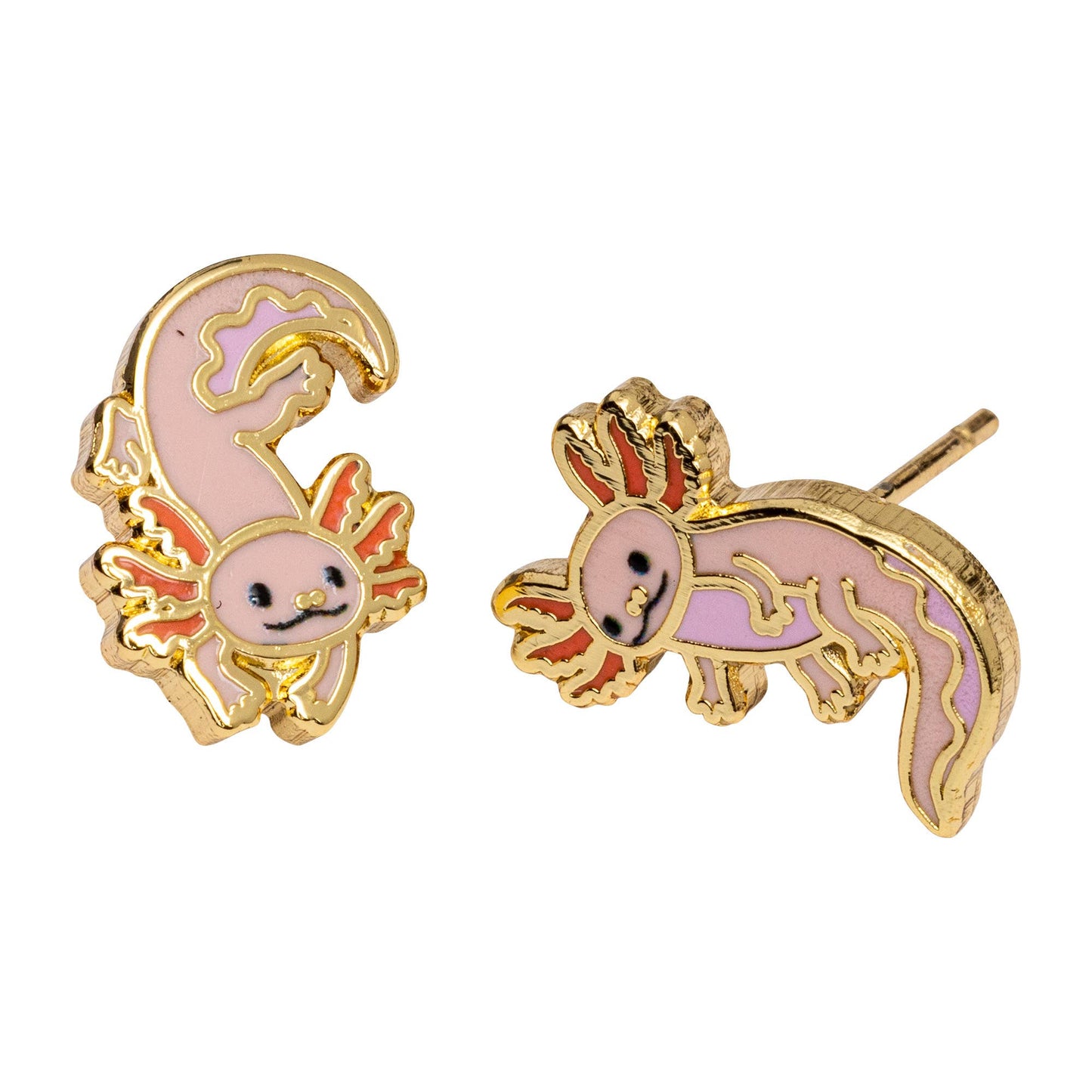 
                  
                    Axolotl Earrings | Gold Mismatched Studs
                  
                