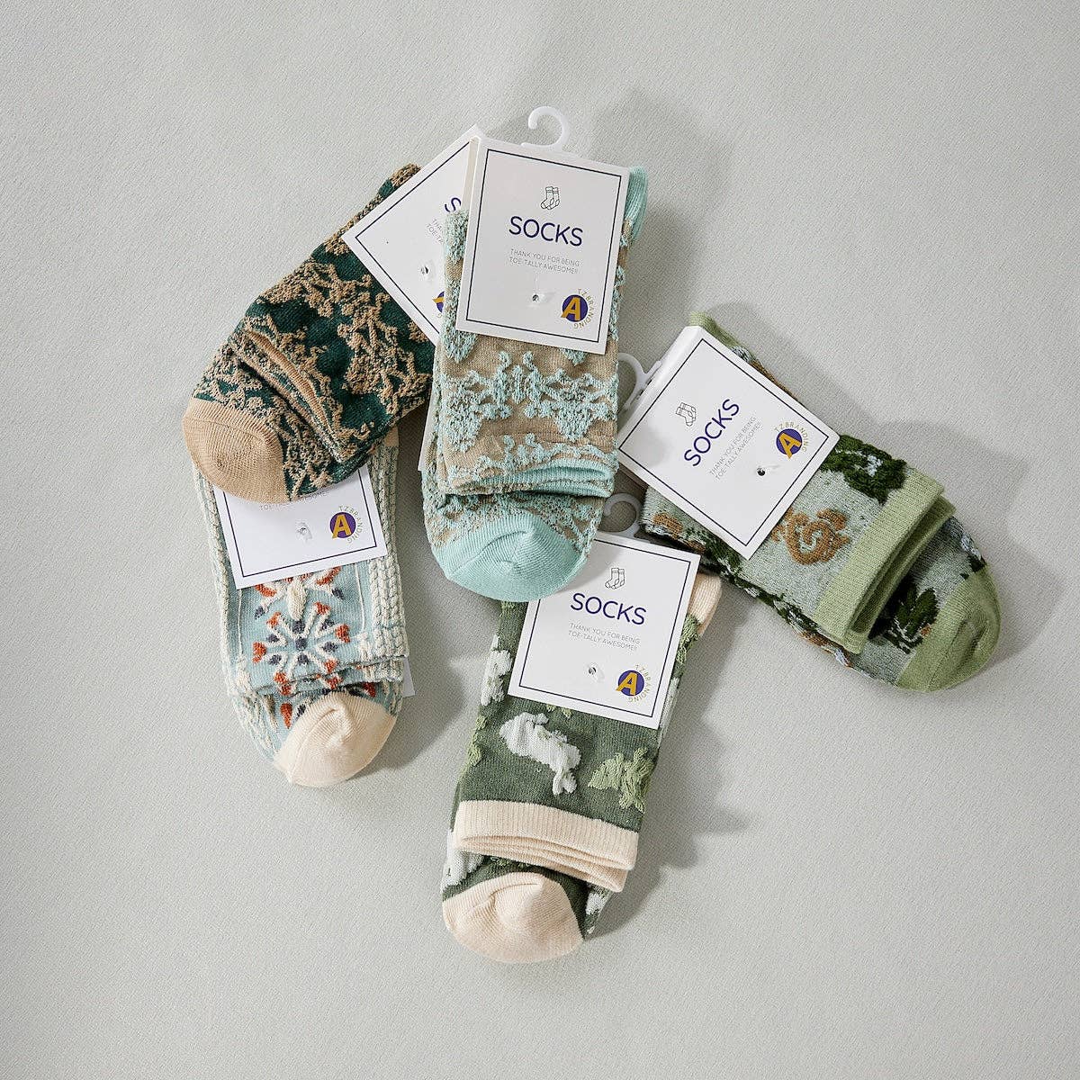 
                  
                    English Country Garden Embossed Socks
                  
                