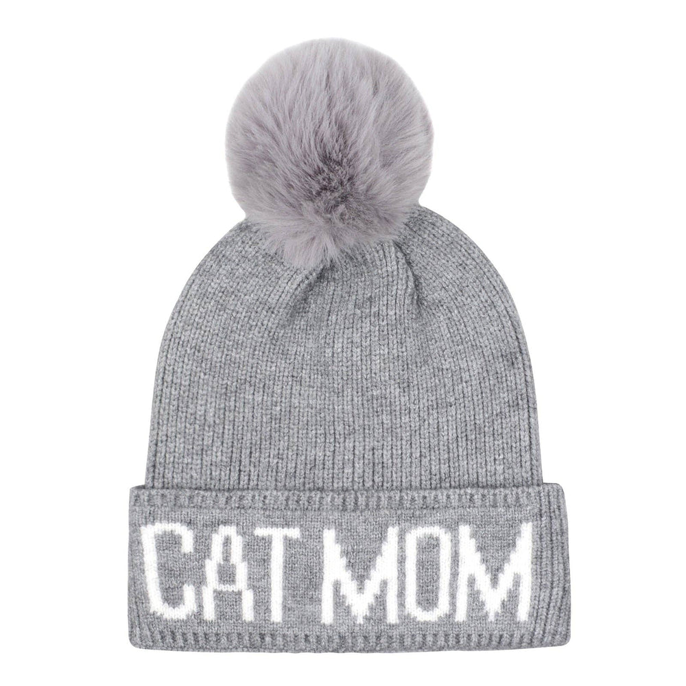 
                  
                    "Cat Mom" PomPom Knit Beanie
                  
                