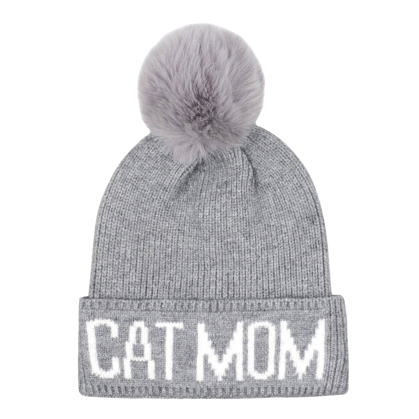 
                  
                    "Cat Mom" PomPom Knit Beanie
                  
                