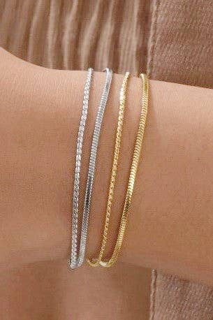 Double Chain Lobster Clasp Bracelet