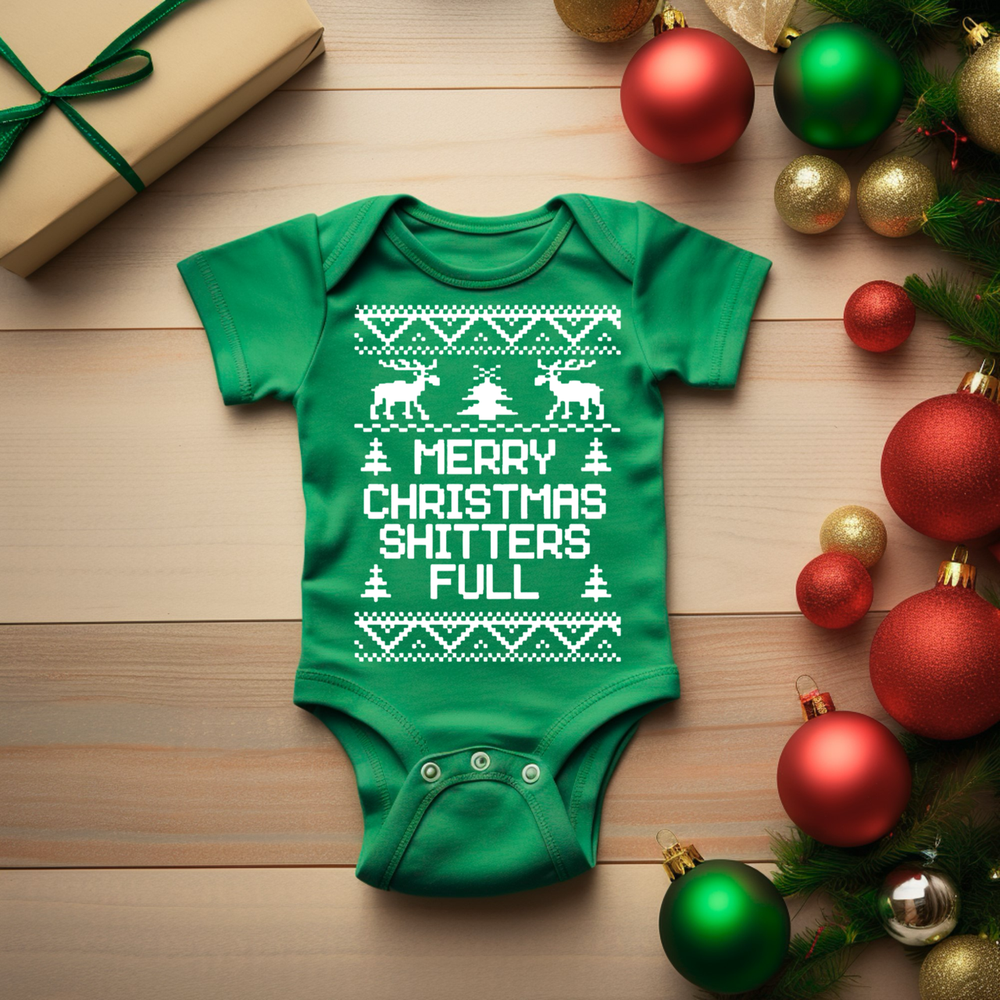 Merry Christmas, Shitters Full: Baby Onesie