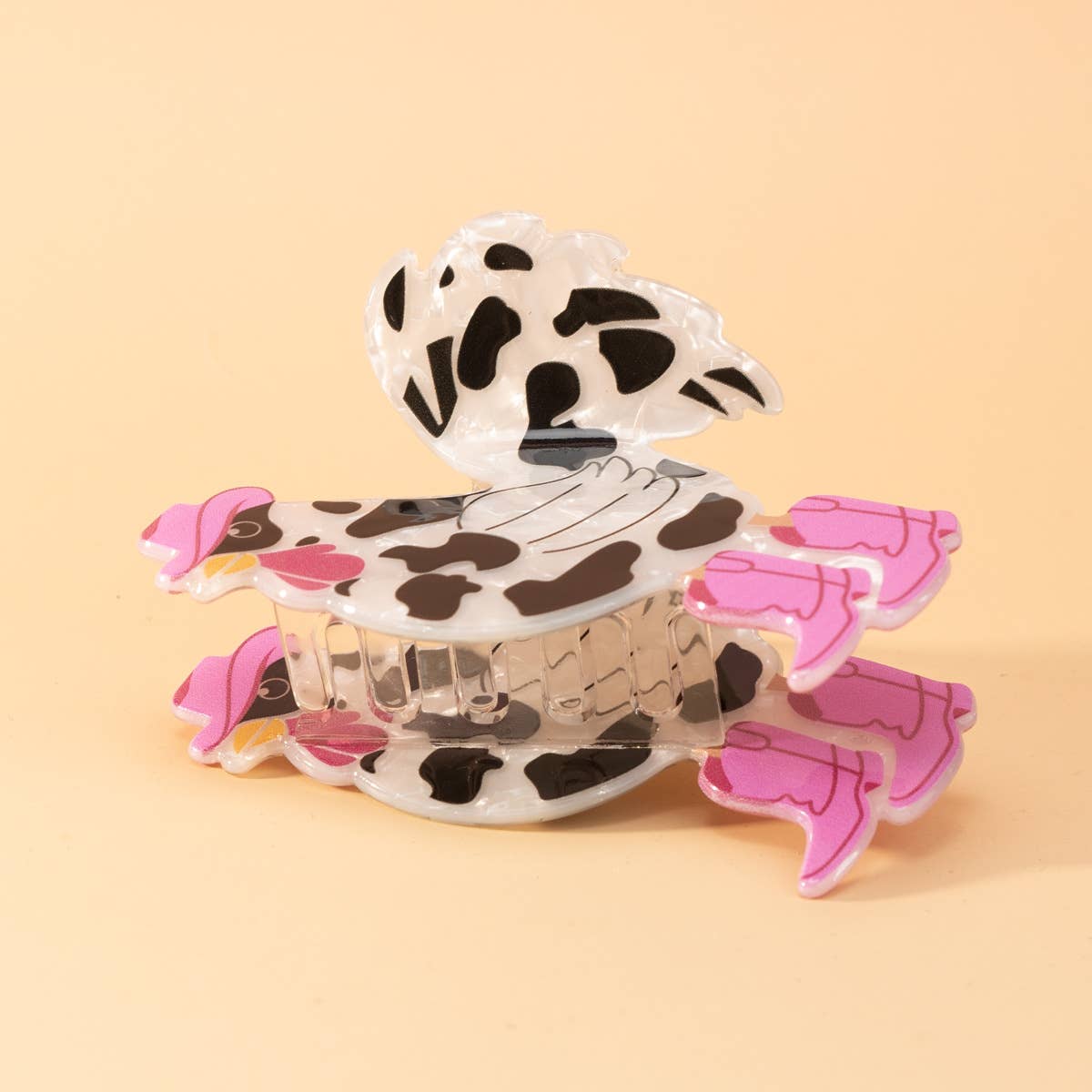 
                  
                    Cow Print Western Rooster Hair Claw
                  
                