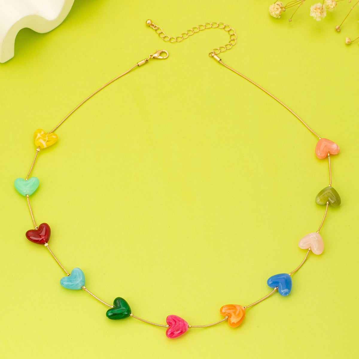 
                  
                    Colorful Hearts Beaded Station Necklace
                  
                