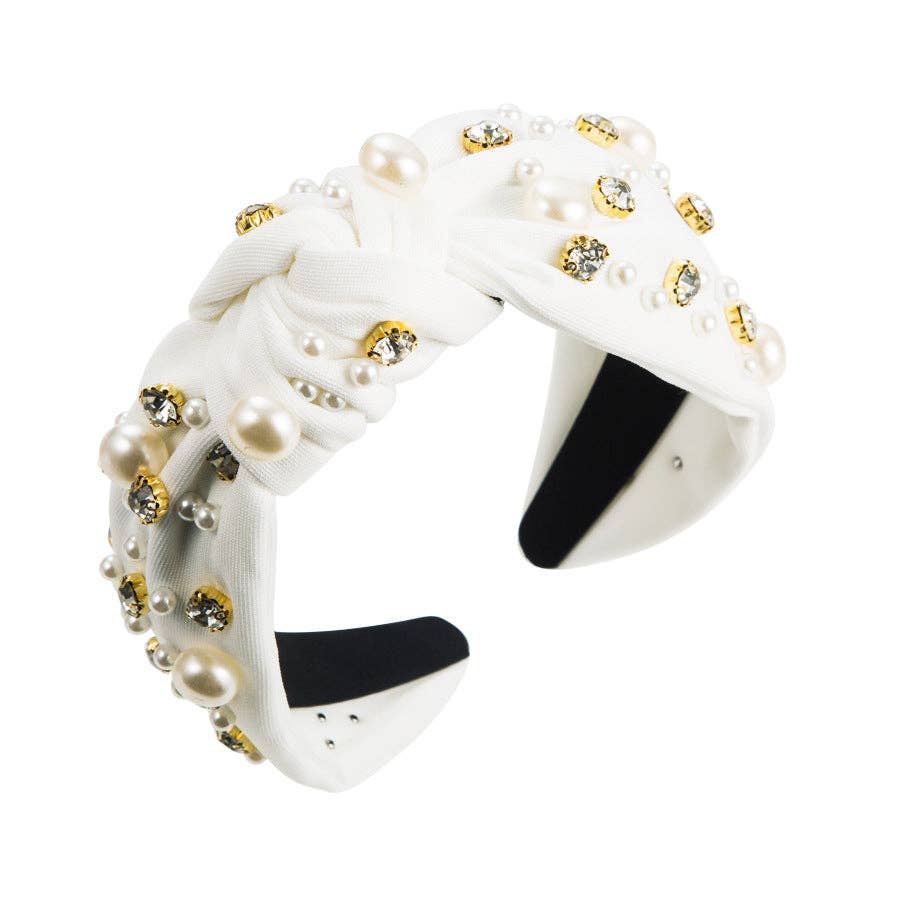 
                  
                    Pearl Studded Top Knot Headband
                  
                