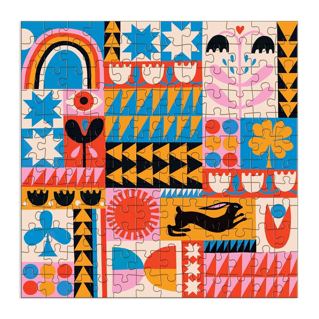 
                  
                    Lisa Congdon's Rabbit Quilt 144 Piece Wood Puzzle by Galison
                  
                