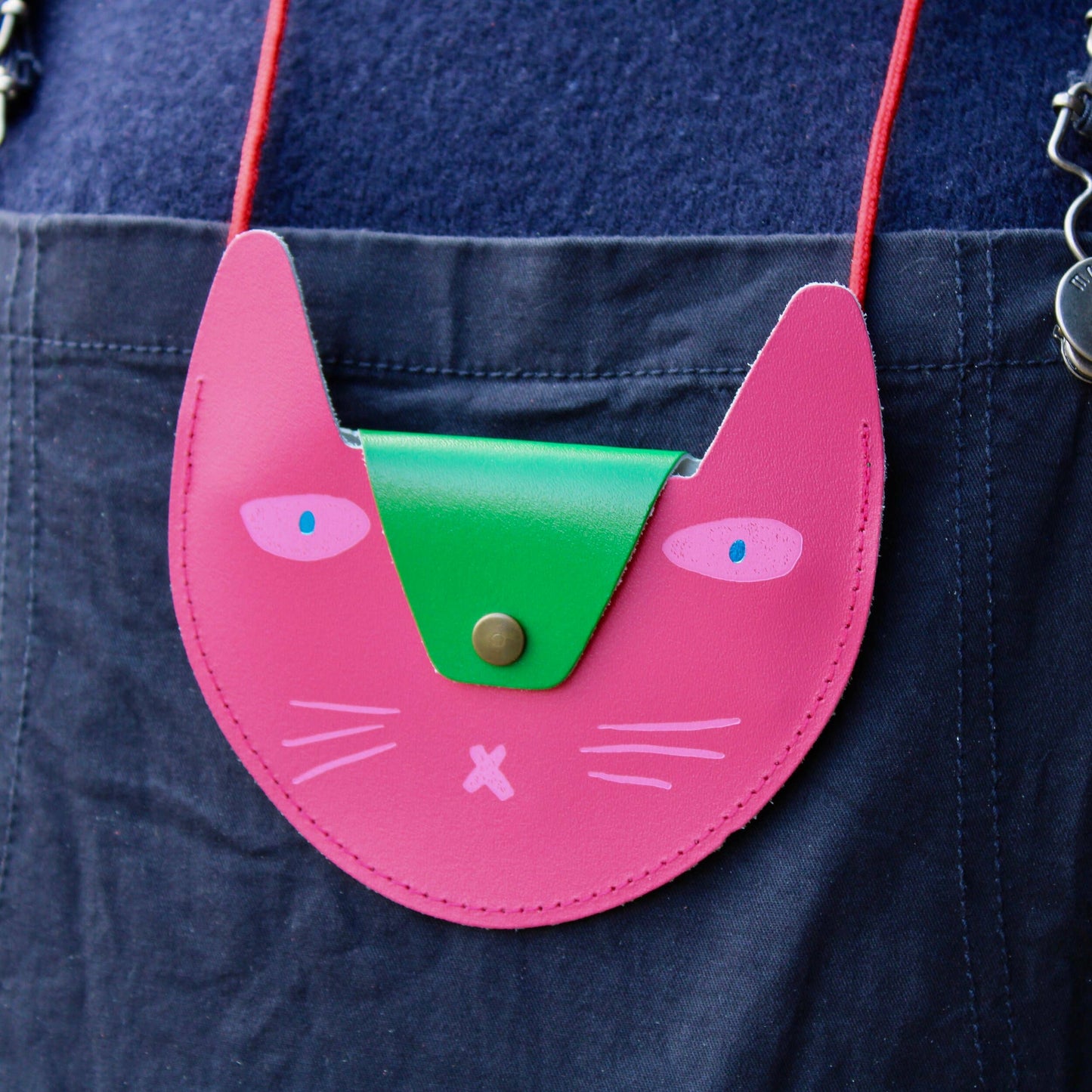 
                  
                    Cat Leather Pocket Purse
                  
                