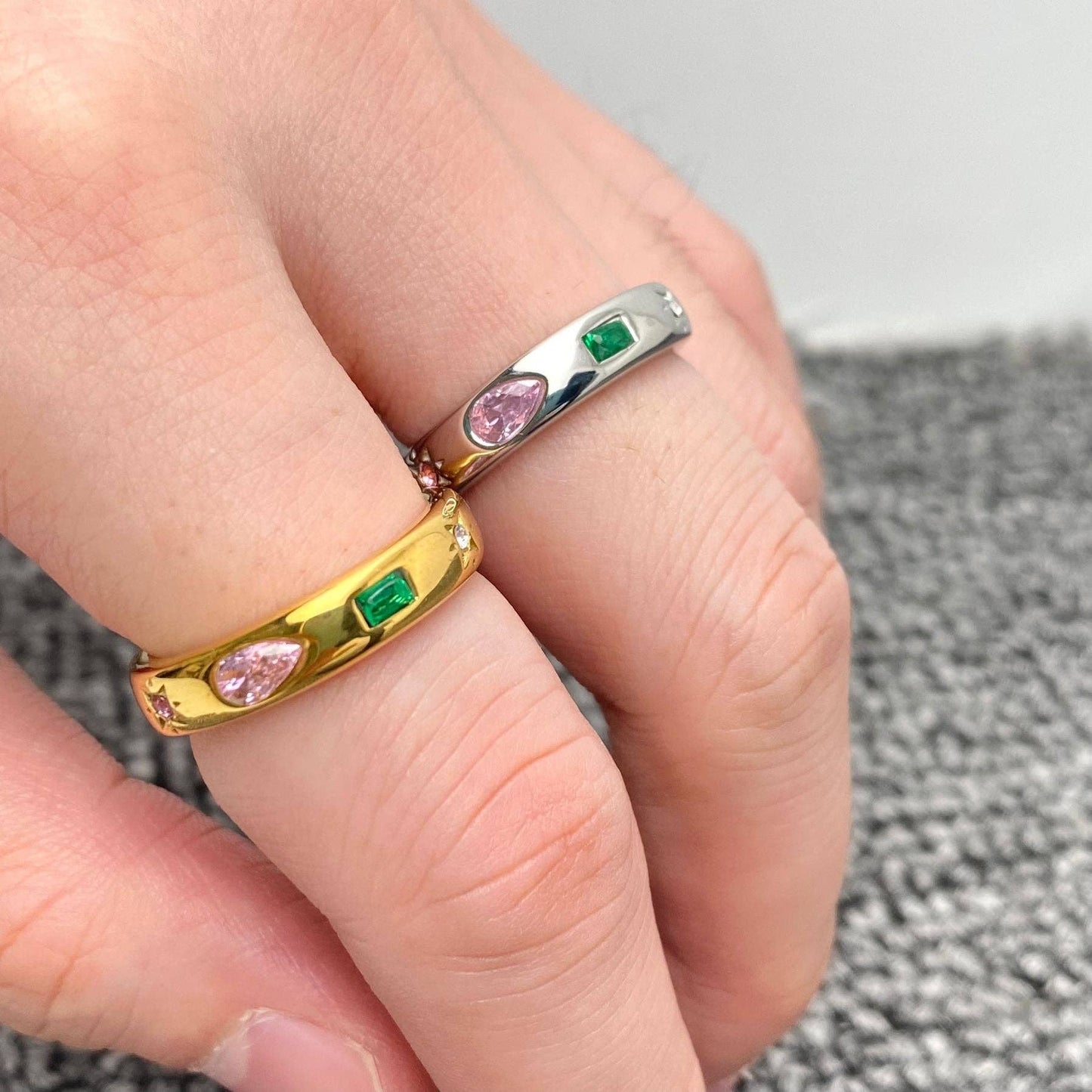 
                  
                    Play Shapes Colorful Inlaid CZ Ring
                  
                