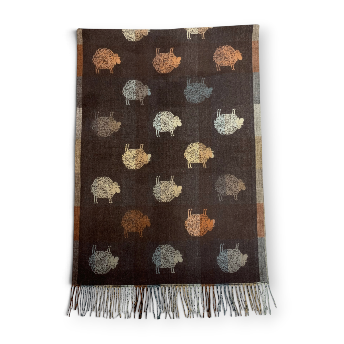 
                  
                    Sheep Reversible Wool Blend Winter Scarf
                  
                