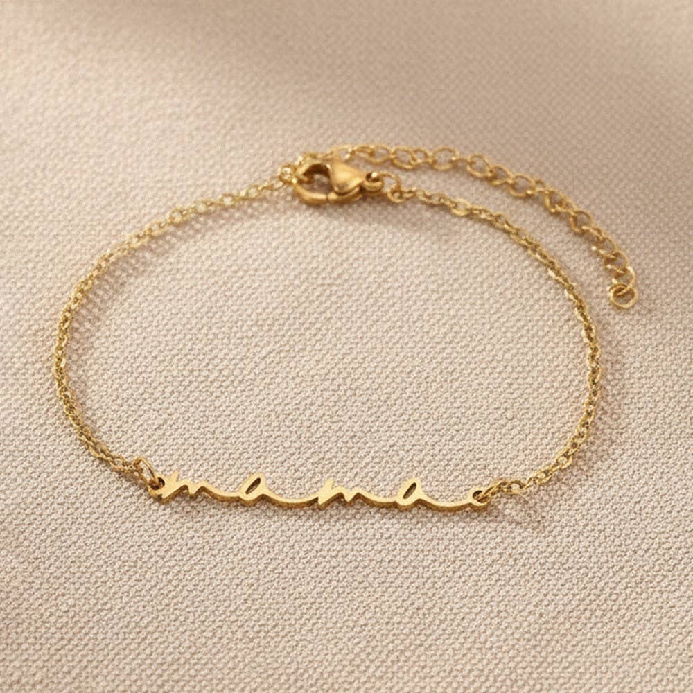 
                  
                    "Mama" Script Bracelet
                  
                