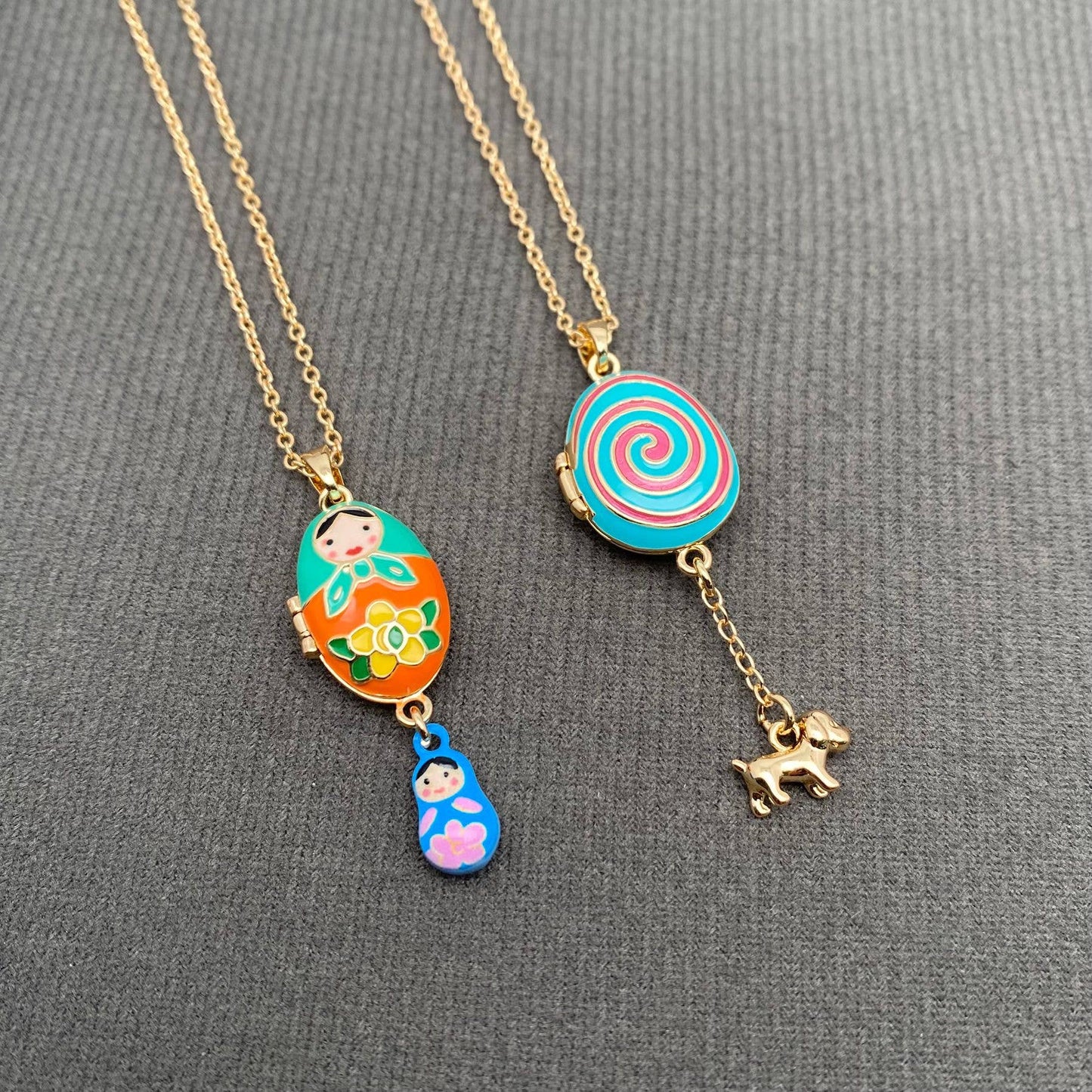 
                  
                    Novelty Locket Charm Necklace
                  
                