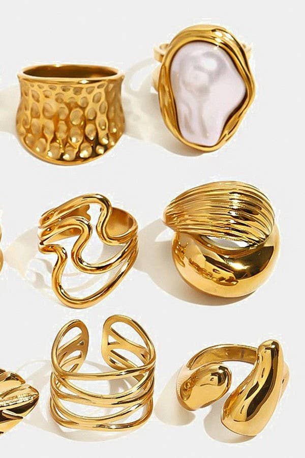 
                  
                    Stacked Ridges Adjustable Ring
                  
                