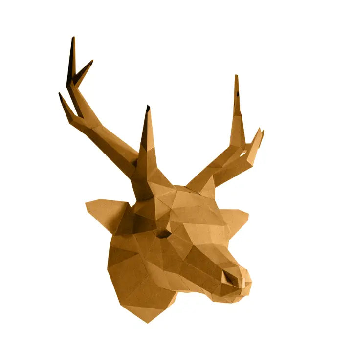 
                  
                    Gold Deer Head Kirigami Wall Model
                  
                