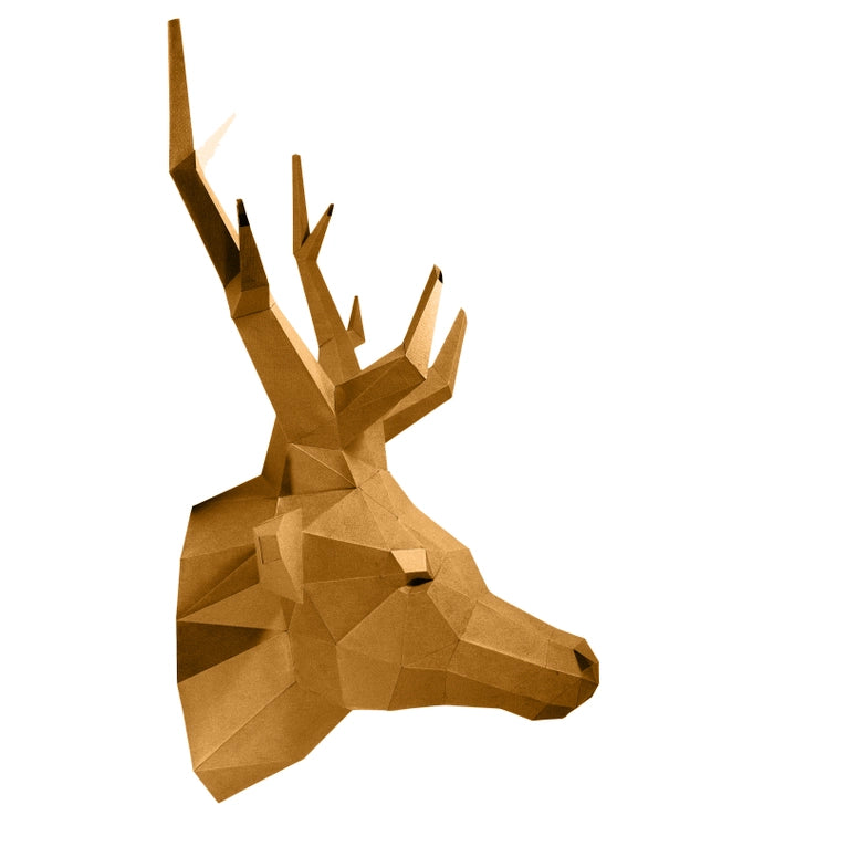 
                  
                    Gold Deer Head Kirigami Wall Model
                  
                