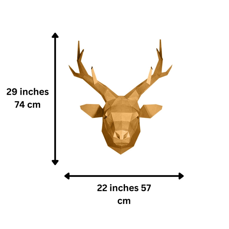 
                  
                    Gold Deer Head Kirigami Wall Model
                  
                
