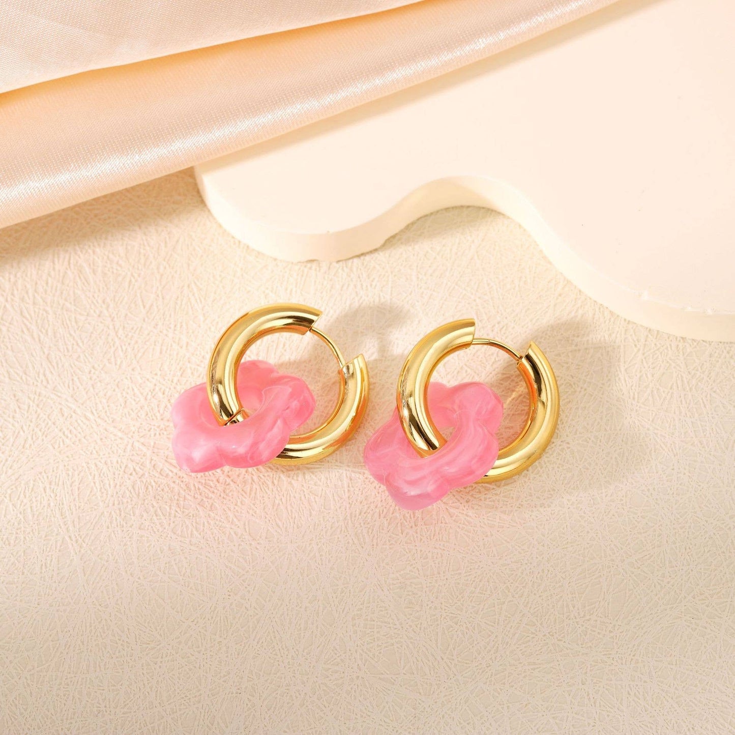 
                  
                    Flower Charm Huggies
                  
                